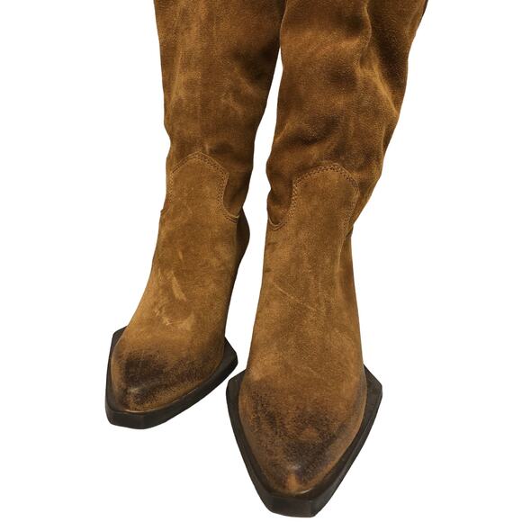 Divine Follie Brown Suede Boots Size 38 (7) - Picture 3 of 7